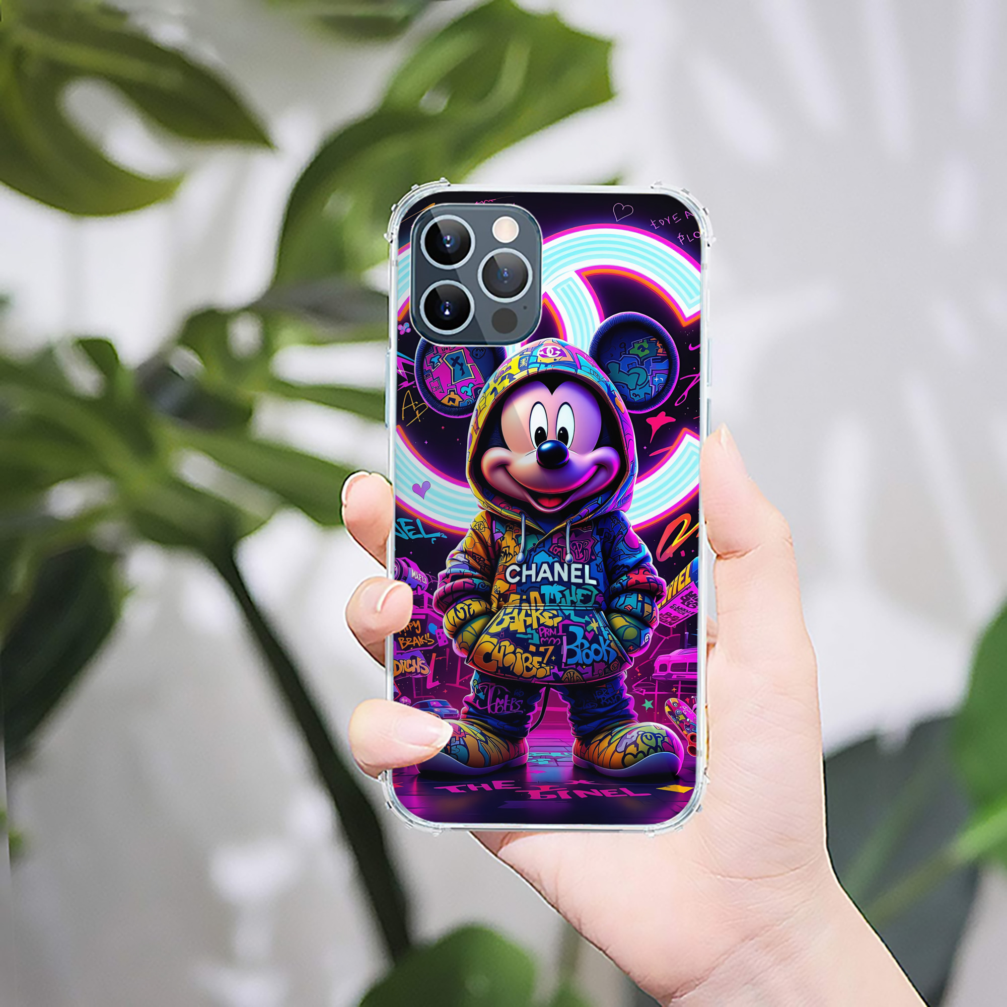 （画像用） ミッキーマウス Mickey Mouse 【iPhone 12シリーズ対応】透明スマホケース（クリアソフトケース）